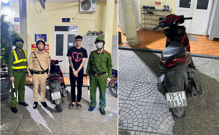 Đội Cảnh sát giao thông - trật tự (Công an quận Hồng Bàng): Tạm giữ phương tiện của một trường hợp điều khiển xe mô tô lạng lách, đánh võng